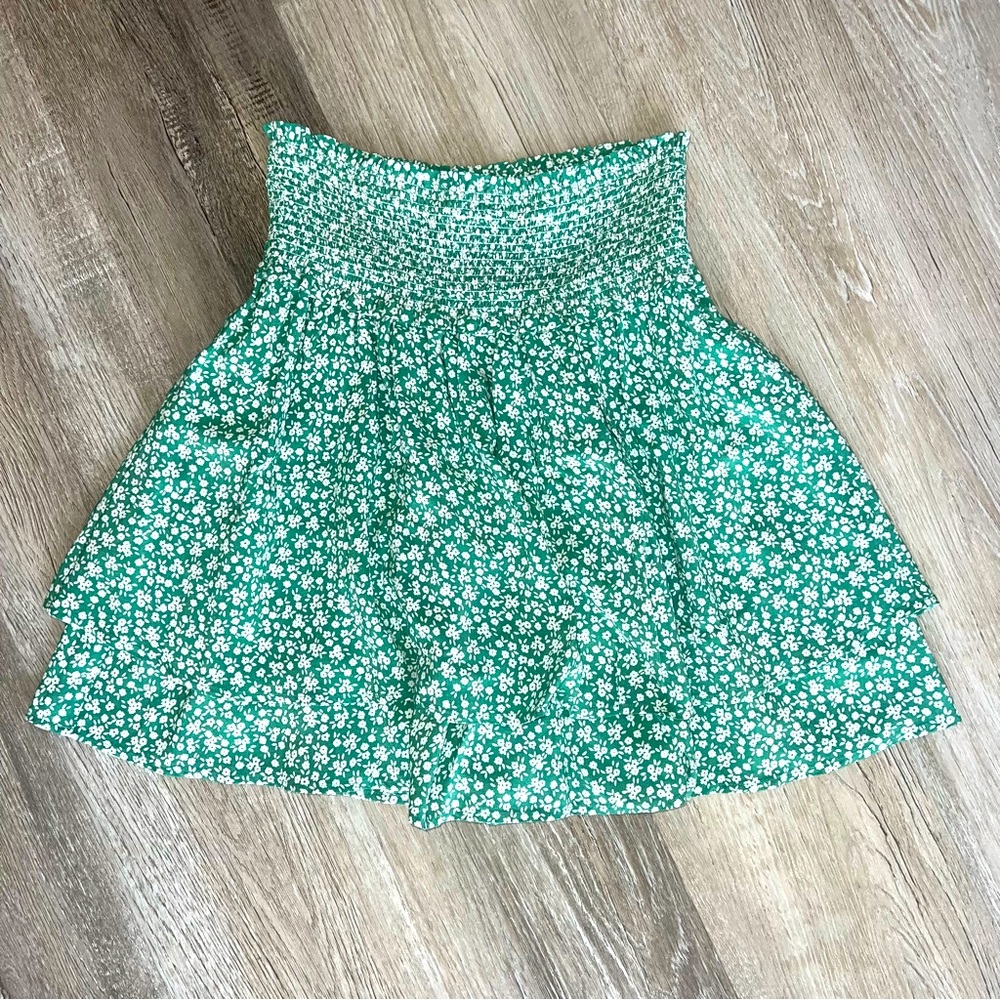 Rails Addison floral smocked skirt